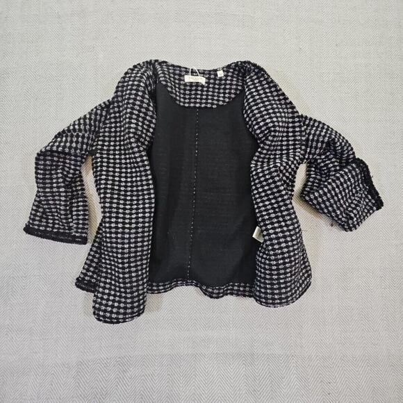 Max Studio London Tweed Blazer Women's Large Black Quiet Luxury Old Money NWT - Picture 14 of 16